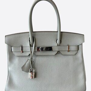 Hermes Gris Pearl Togo & Palladium Hardware Birkin 30